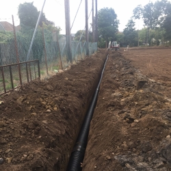Main drainage installation